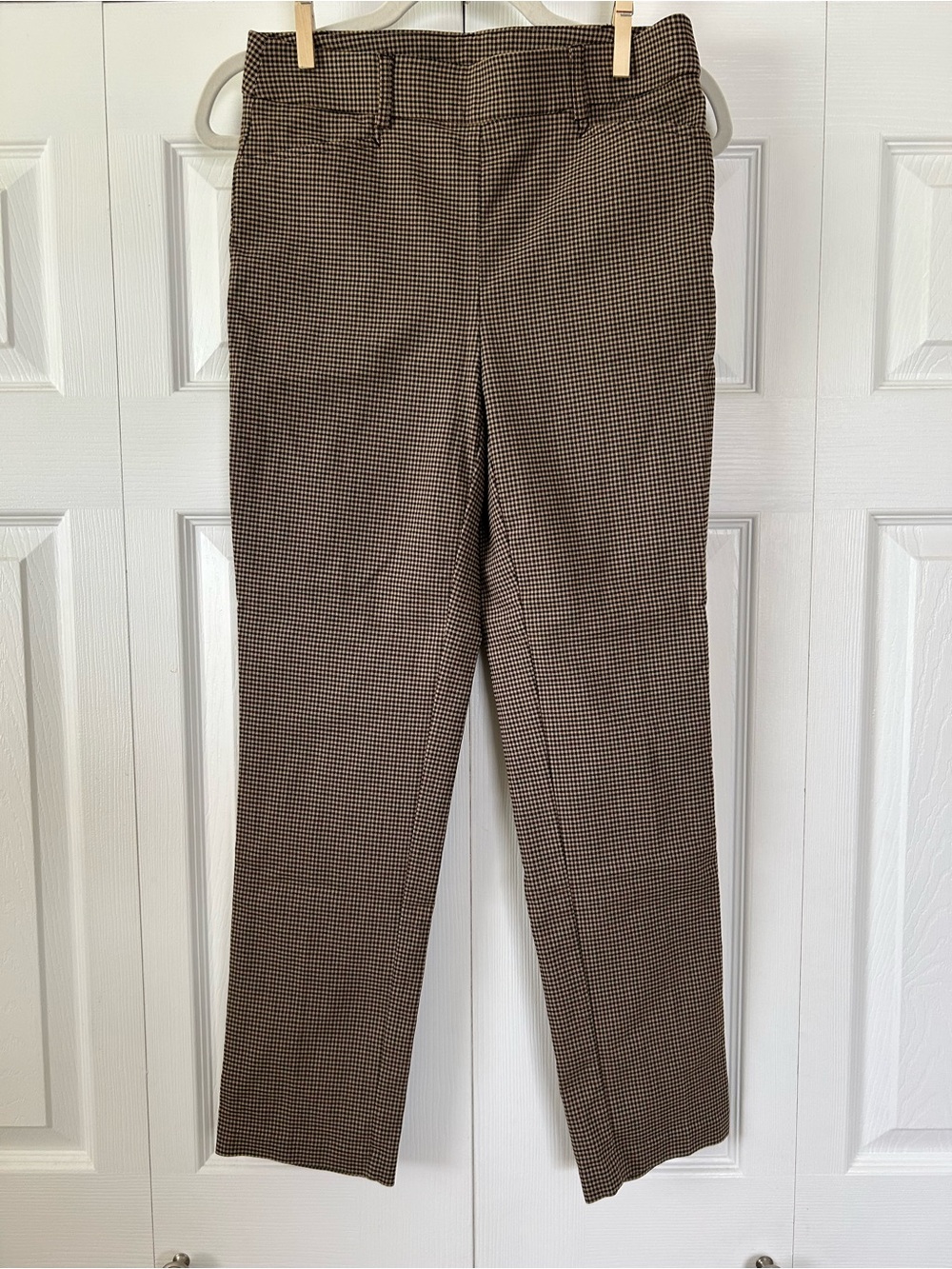 Vintage 90s Houndstooth Trousers – Brown & Black Check Pants | 4